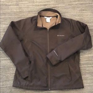 Columbia zip up jacket - chocolate brown.